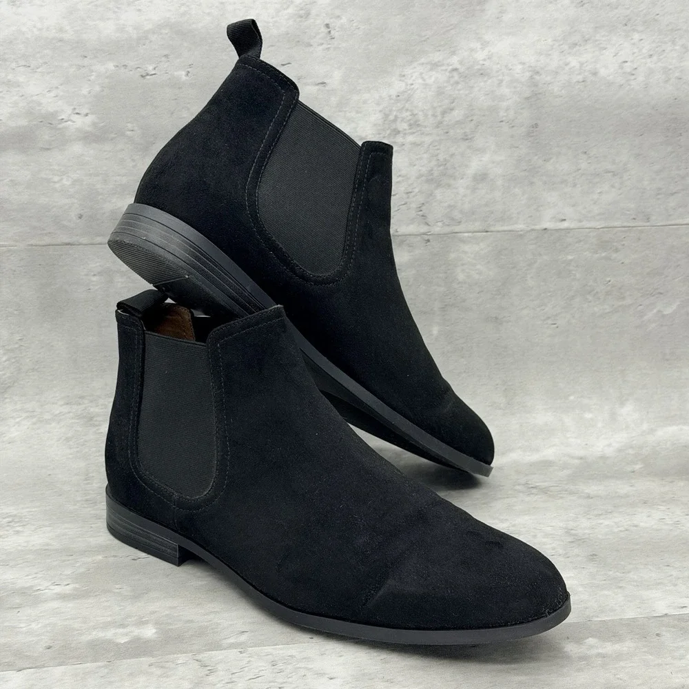 H & M Men's Chelsea Boots Size 11.5 Black Excellent Condition